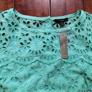 NWT J Crew Bell-Sleeved Eyelet Dress